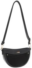 L.Credi Umhängetasche klassisch schwarz vegan Palmira Velours