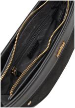 L.Credi Umhängetasche klassisch schwarz vegan Palmira Velours