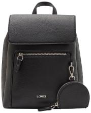 L.Credi Daypack schwarz Ninina klassisch Überschlag Etui