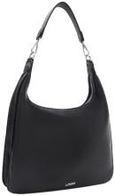 L.Credi klassisch schwarz Schultertasche genarbt Parmida vegan