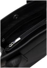 kompakte Handtasche L.Credi schwarz Phemia elegant zweigeteilt