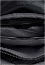 Crossovertasche L.Credi vegan Kettenriemen schwarz Überschlag