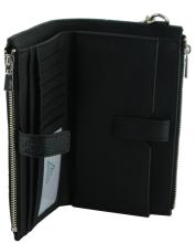 Brieftasche Logoprint grau schwarz Guess Laurel II Coal