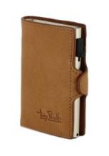 Tony Perotti Kartenetui mit Alukern Furbo Fucheccio Miele Braun