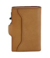 Tony Perotti Kartenetui mit Alukern Furbo Fucheccio Miele Braun