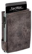 SecWal Lederetui mit Kartenhalter schwarz Matt Hunter