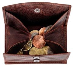 SecWal Kartenbörse mit Schieber Bull Cognac