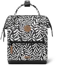 Cabaia kleiner Backpack Luanda Small Blättermuster schwarz weiß nachhaltig