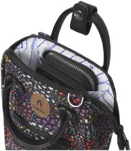 Cabaia Nano Bag schwarz Castelldefels Blumen bunt Minitasche