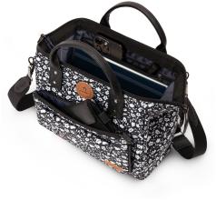 Crossovertasche Cabaia Catane Crossbody Medium schwarz weiß