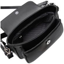 Patricia L.Credi schwarze Crossovertasche vegan Überschlag