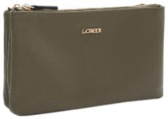 zweigeteilte Crossovertasche klein L.Credi grün Ella vegan Forest schmal