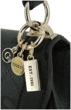 Guess Karnilla Flap Shoulder Bag Coal Logo schwarz grau Abendtasche