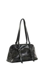 FREDsBRUDER Henkeltasche Ever Faded Big Black gekrinkeltes Leder