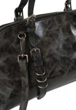 FREDsBRUDER Henkeltasche Ever Faded Big Black gekrinkeltes Leder