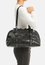 FREDsBRUDER Henkeltasche Ever Faded Big Black gekrinkeltes Leder