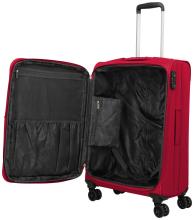 erweiterbarer Rollenkoffer Skyline Orlando M 65cm rot