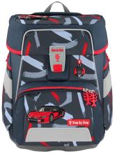 Schulrucksack Komplettset grau rot Auto Step by Step Sports Car Mick