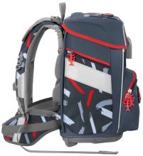 Schulrucksack Komplettset grau rot Auto Step by Step Sports Car Mick