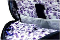 Überschlagrucksack Cabaia City Seattle M braun Kontrast dunkelblau vegan