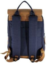 Überschlagrucksack Cabaia City Seattle M braun Kontrast dunkelblau vegan