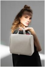 Reienthel Kosmetiktasche Toiletbag XL Herringbone Sand hellbeige