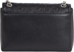 2. Wahl Calvin Klein Re-Lock geprägte Schultertasche schwarz Monogramm
