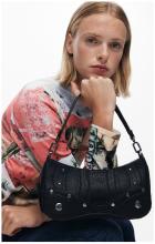 Desigual schwarz Alsacia Embro Patch Umhängetasche klein bestickt Nieten