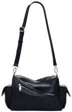 Seshat Habana Desigual Schultertasche schwarz Print weiß Statement negro