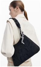 verspielte schmale Damentasche Desigual Floral Romeo bestickt Rose Manaos