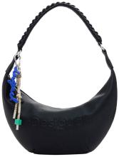 Haldbmondtasche Desigual schwarz Logo Zante Webband