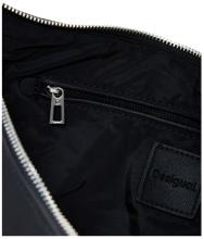 Haldbmondtasche Desigual schwarz Logo Zante Webband