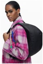 Haldbmondtasche Desigual schwarz Logo Zante Webband