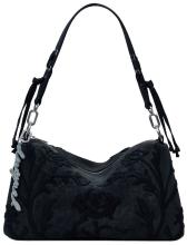 Crossovertasche schwarz Desigual Floral feminin Bergamo negro