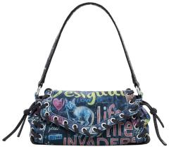 bunte Desigual Crossover Bag Zarauz Pop Art Print jugendlich Pizzicato Überschlag