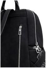 Cityrucksack Desigual schwarz Nieten Chester mini Poker Face filigran