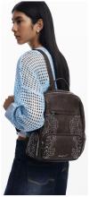 Desigual Backpack braun Poker Face Nieten Chocolate Chester mini