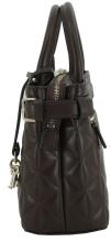Minihandtasche dunkelbraun Guess Paisleigh Espresso gesteppt