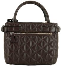 Minihandtasche dunkelbraun Guess Paisleigh Espresso gesteppt