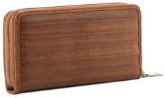 FredsBruder Gürteltier Zipbörse lang Leder Patchwork Desert Brown