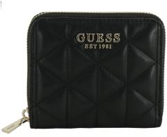kompakte Geldbörse schwarz gesteppt Guess Paisleigh Black