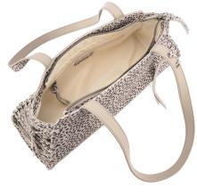 FredsBruder Laced Up Handtasche Rauhleder Beige Tiny Leo Dots