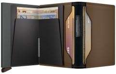 Kartenschutzhülle Leder Aluminium Secrid Matte Earth Beige