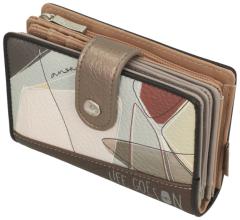 Geldbörse Anekke Sophia hellbeige Metallic Stickerei