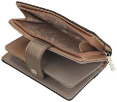 Geldbörse Anekke Sophia hellbeige Metallic Stickerei