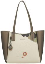 Shoppertasche Anekke Sophia Gaia beige metallic Prägung