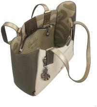 Shoppertasche Anekke Sophia Gaia beige metallic Prägung