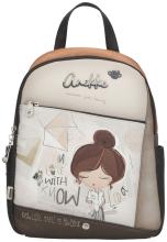 Anekke Damenrucksack Medium Sophia Braun gemustert