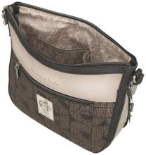 Beuteltasche beige braun Anekke Sophia Auralis Ziernähte