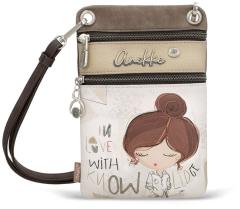 schmale Phone Bag Anekke beige Sophia Comicprint